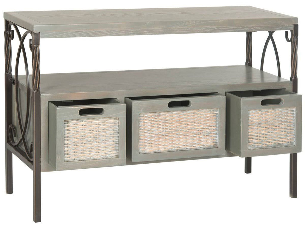 Oak 3 Drawer Console P4855