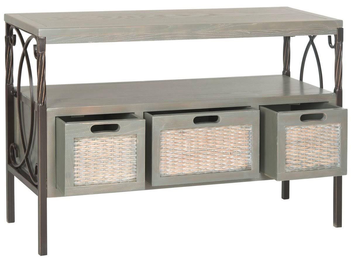 Oak 3 Drawer Console P4855