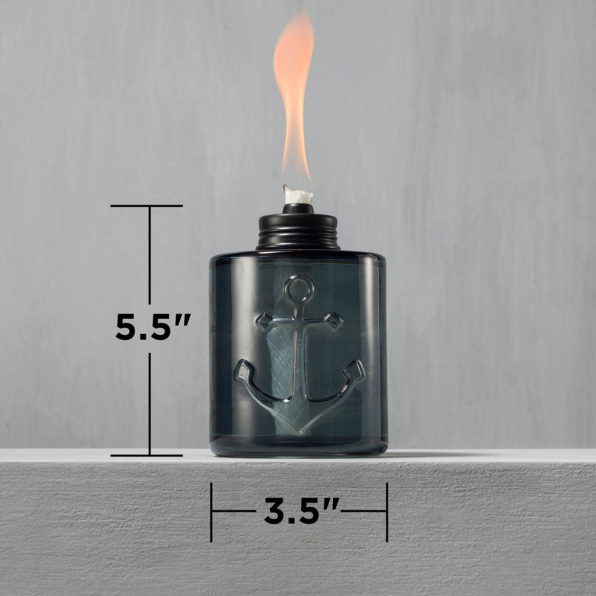 Blue 3-Pack Glass Table Torch N6108