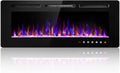 42" Electric Fireplace Recessed and Wall Mounted Heater with Remote Control Q224904