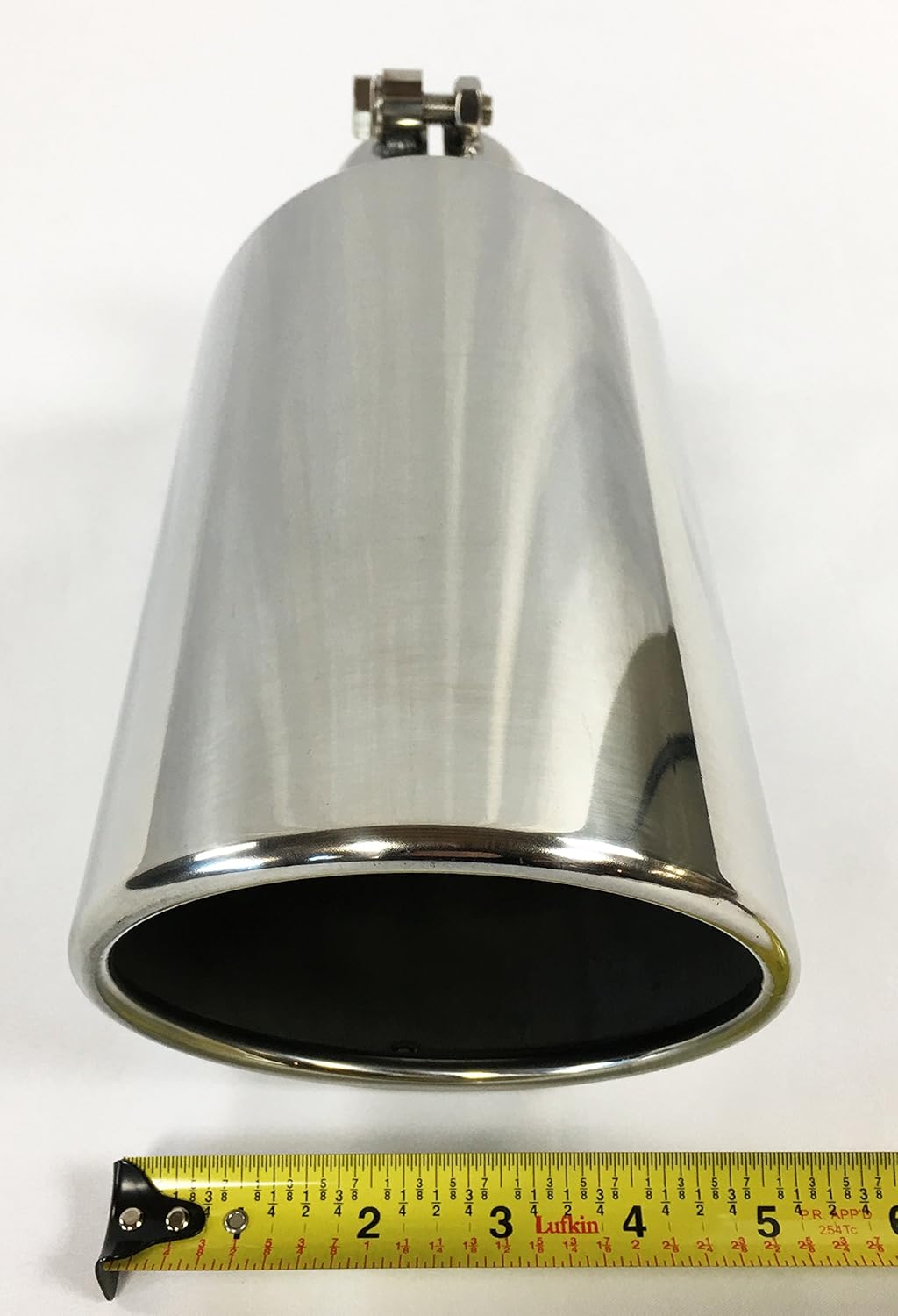 Polished Stainless Steel Bolt On Rolled Slant Exhaust Tip Pack of 2 N3294