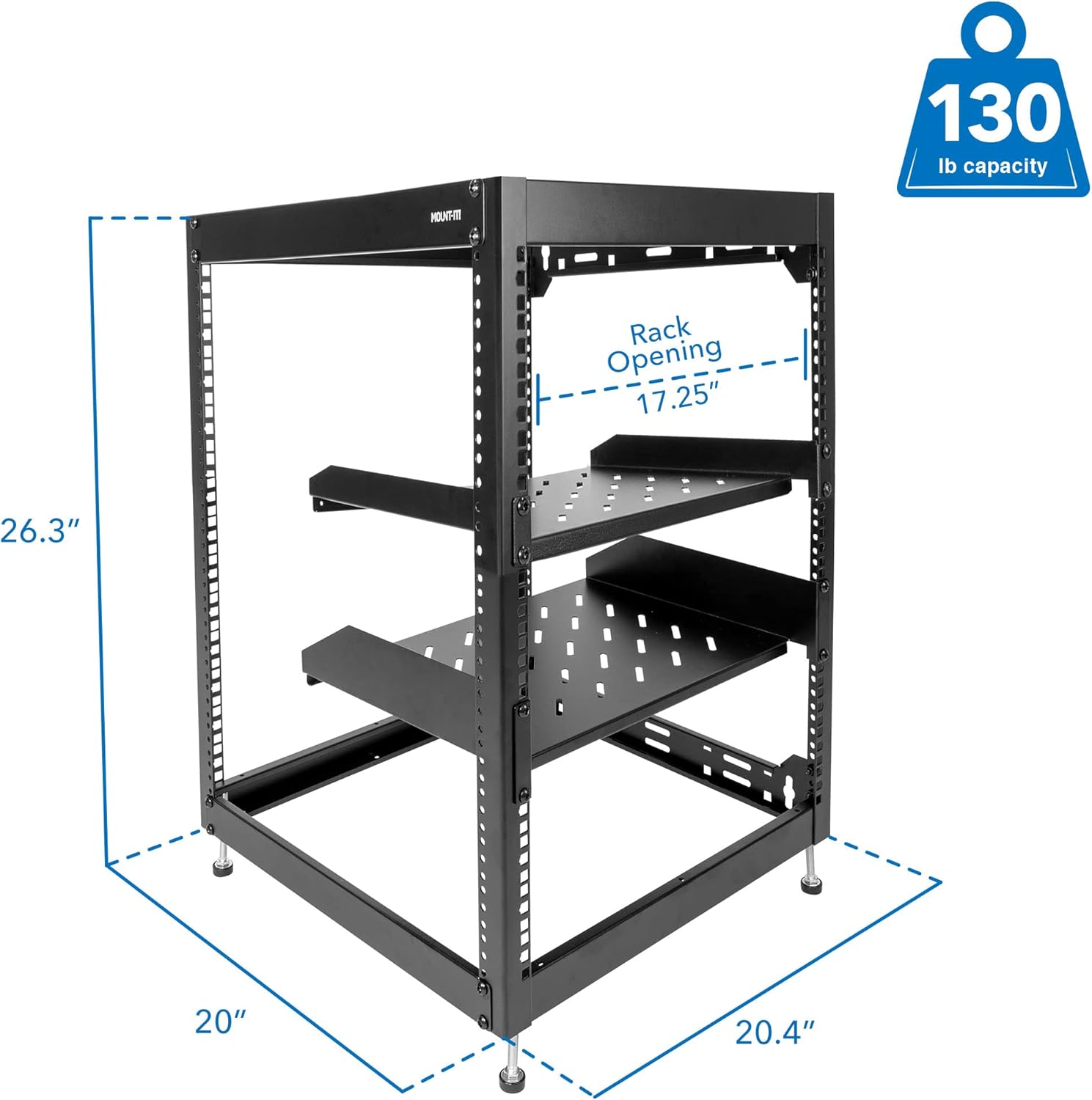 15U Server Rack with 2 Shelves Included G740538