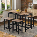 5 Piece Counter Height Dining Set Dark Brown K2018