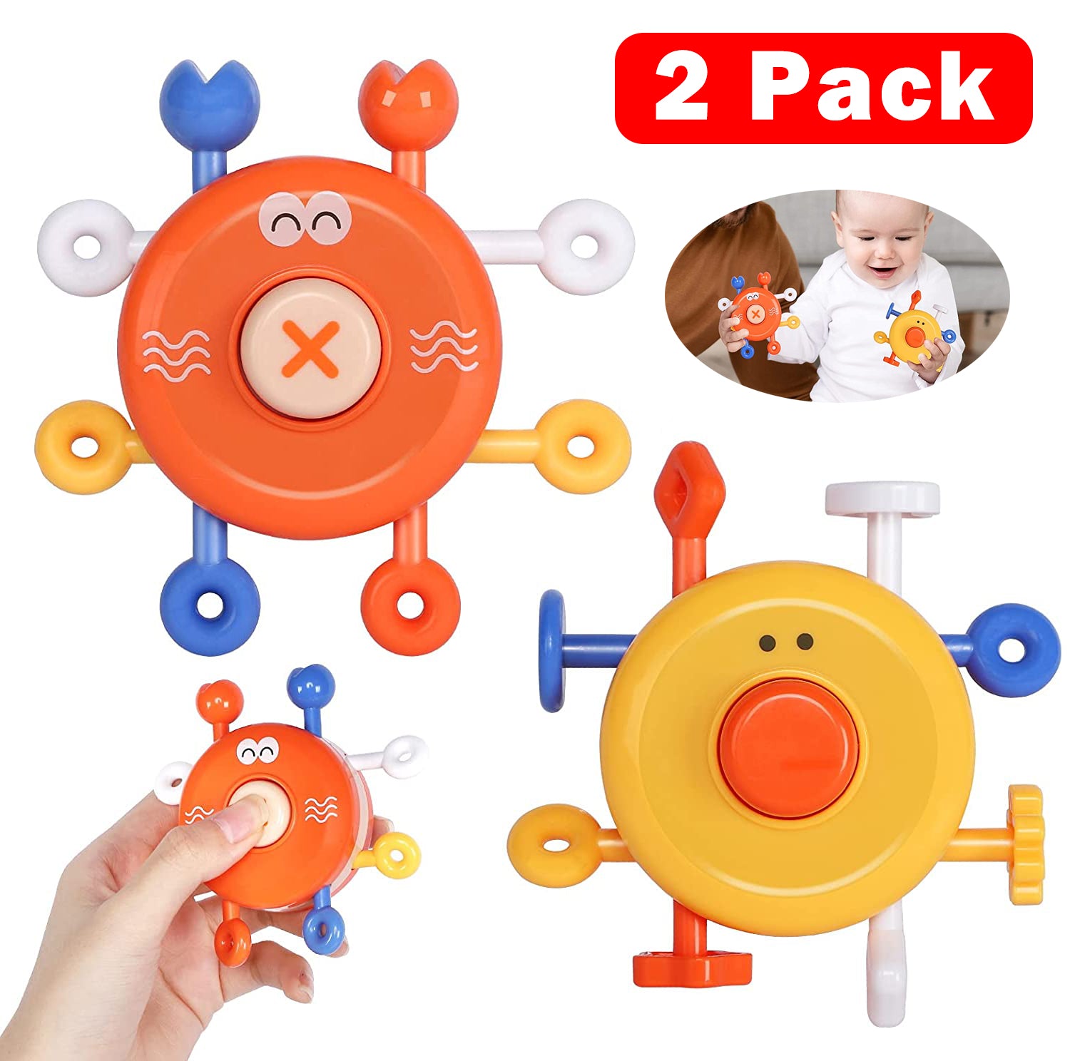 2 Pack Baby Sensory Finger Push Toy V5237