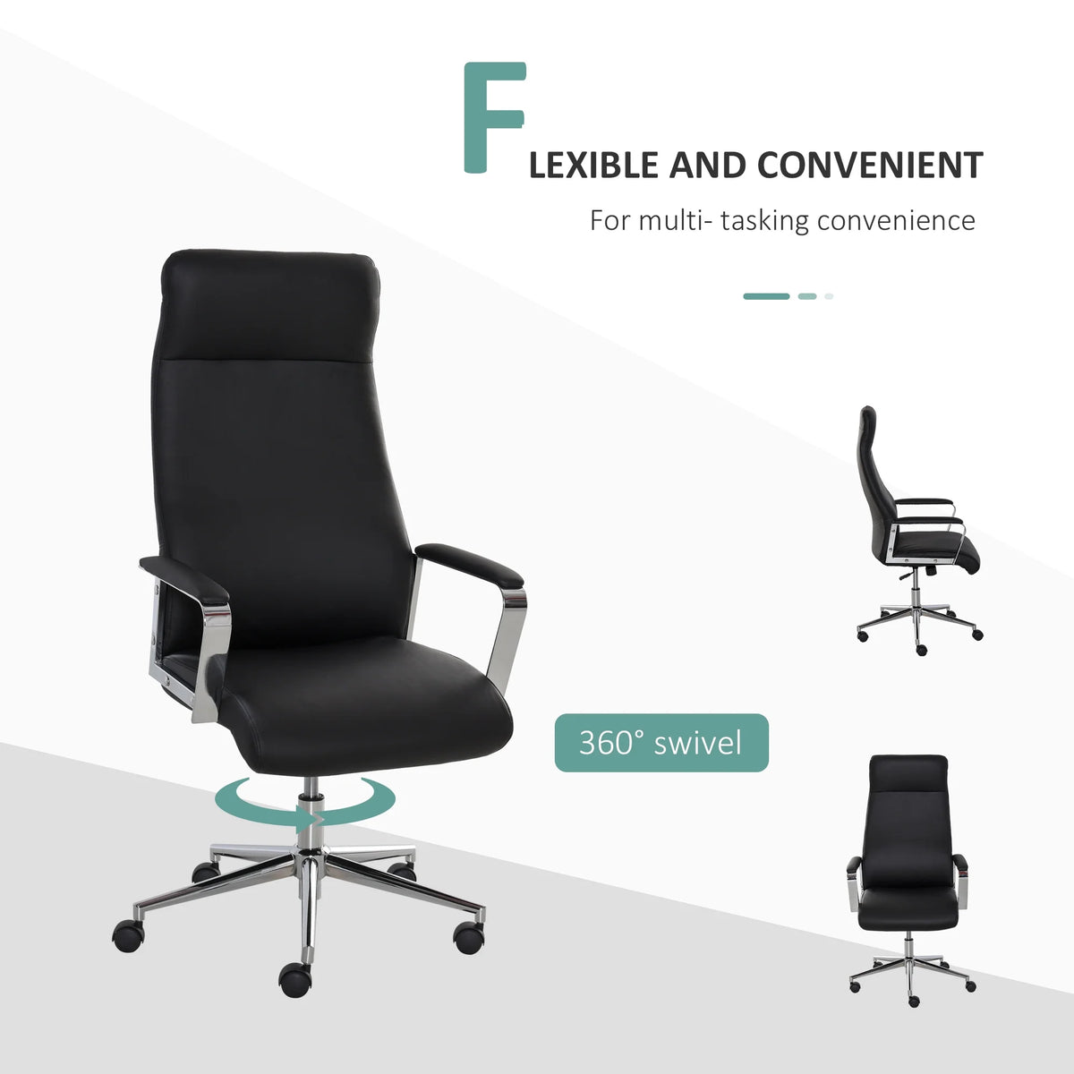 Black Executive Chair with Adjustable Height & Swivel C283231