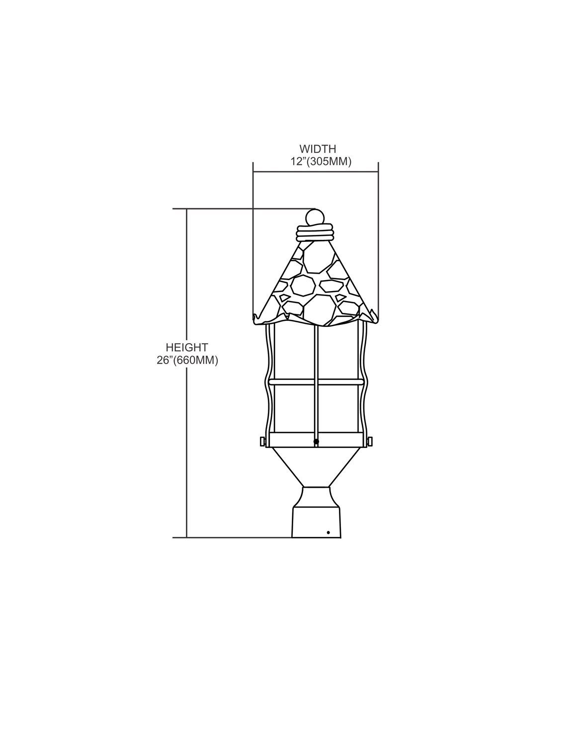 Antique Copper 3 Light Outdoor Post Light I335