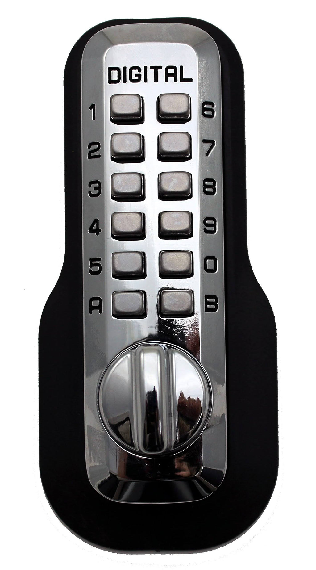 Mechanical Keyless Deadbolt Lock; Bright Chrome (Grey) P469026