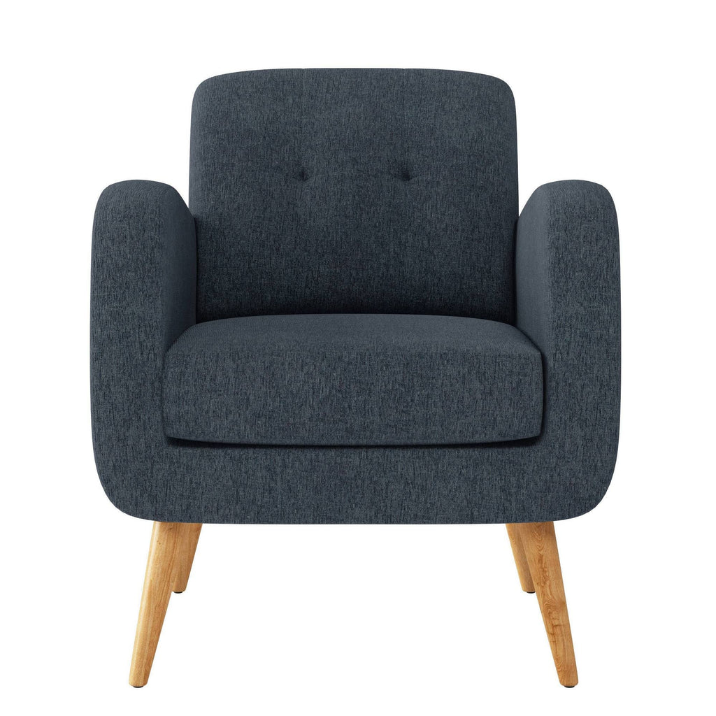 Chenille Blue Armchair A7478