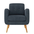 Chenille Blue Armchair A7478