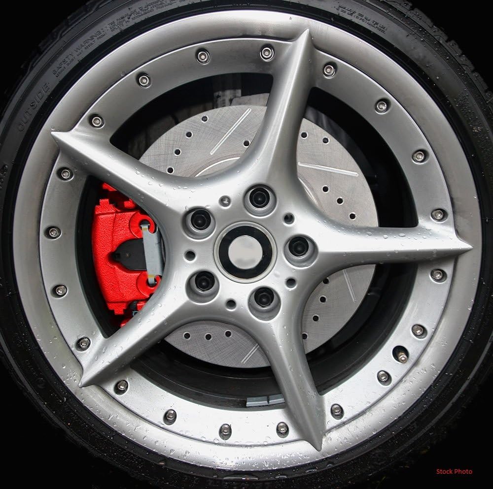 Brake Kit with Red Calipers and Ceramic Pads Z5587