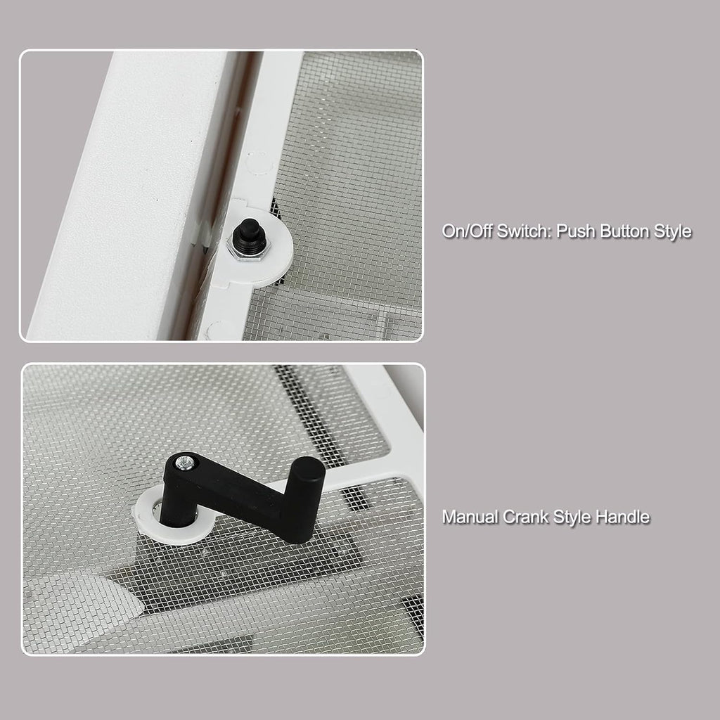 White Lid RV Roof Vent with 12V Vent Fan S5916