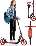 Scooter with Anti-Shock Suspension, 4 Adjustment Levels Handlebar Up to 41 Inches High C2848