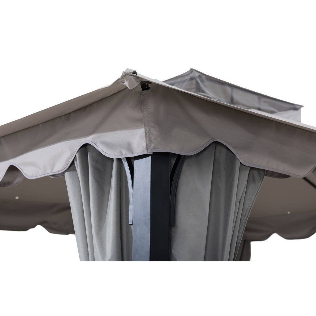 10x11 ft. Steel Gazebo with 2-Tier Hip Roof, Gray N368400