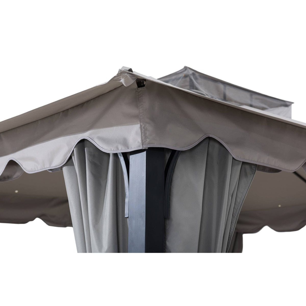 10x11 ft. Steel Gazebo with 2-Tier Hip Roof, Gray N368400