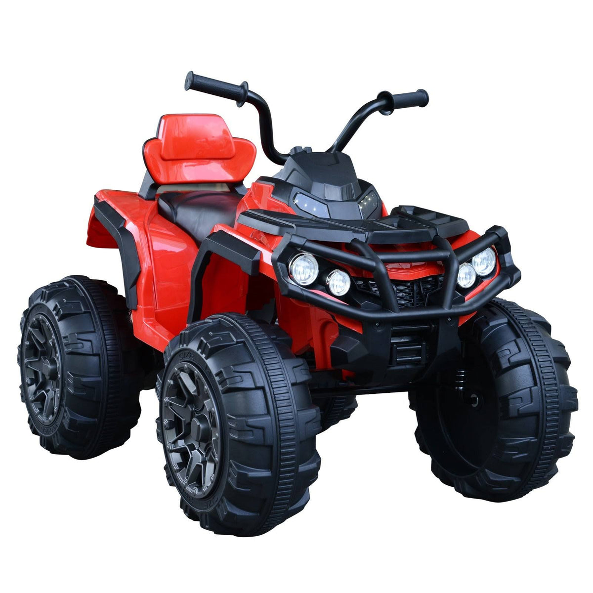 White Kids Ride-On ATV Car with Working Headlights T8180