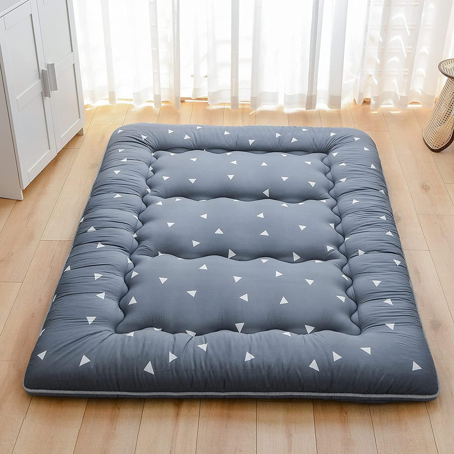 Japanese Floor Mattress Foldable Tatami Mat with Washable Cover Z94150