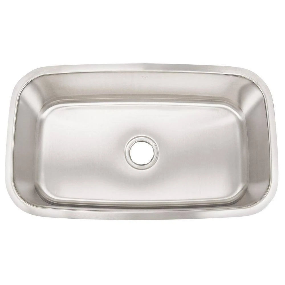 16-Gauge Undermount Single Basin Stainless Steel Kitchen Sink A326302