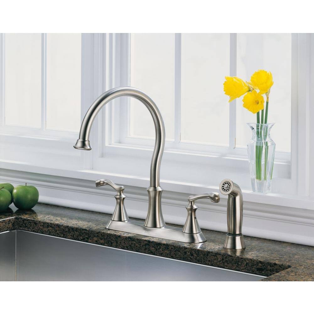2-Handle Kitchen Faucet Stainless Steel C3056