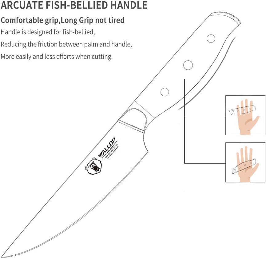 Senior Steak Knife Set of 4, High Carbon German Stainless Steel, Pakkawood Handle, 5 Inch Q422586