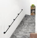 Black Industrial Wall Mount Pipe Handrail U264