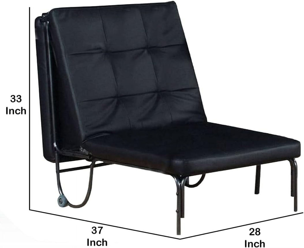 Silver And Black Futon Chair W58103
