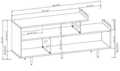 Dark Walnut TV Cabinet N9446