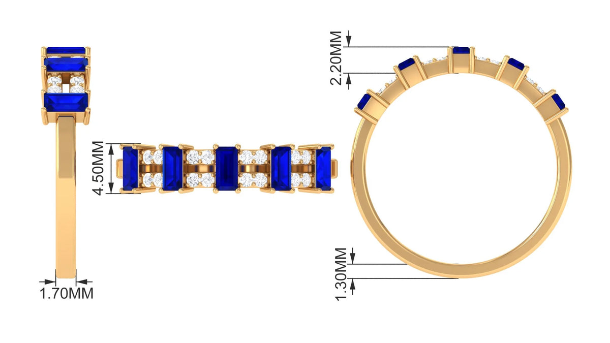 14K Yellow Gold Eternity Ring with Diamond Q676