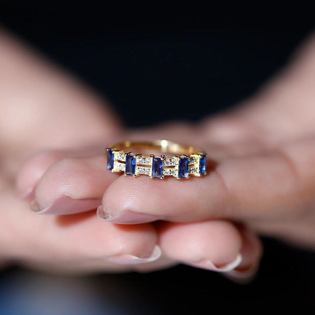 14K Yellow Gold Eternity Ring with Diamond Q676