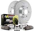 Rear Z26 Carbon Fiber Brake Pads with Drilled & Slotted Brake Rotors Kit C36428