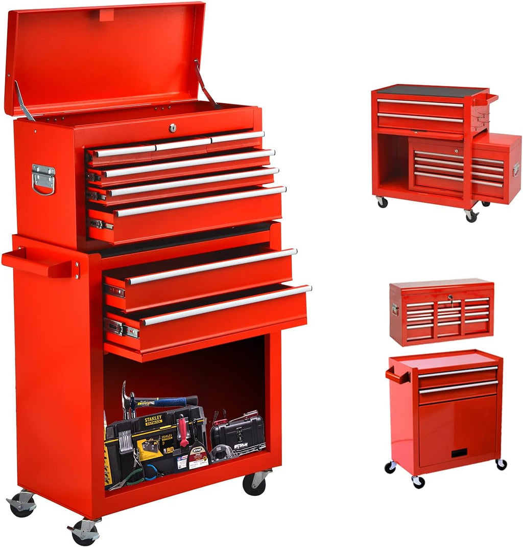 8-Drawer Rolling Tool Chest with Wheels and Drawers B306535