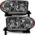 Black Housing Amber Reflector Smoke Lens Headlight Assembly E854033