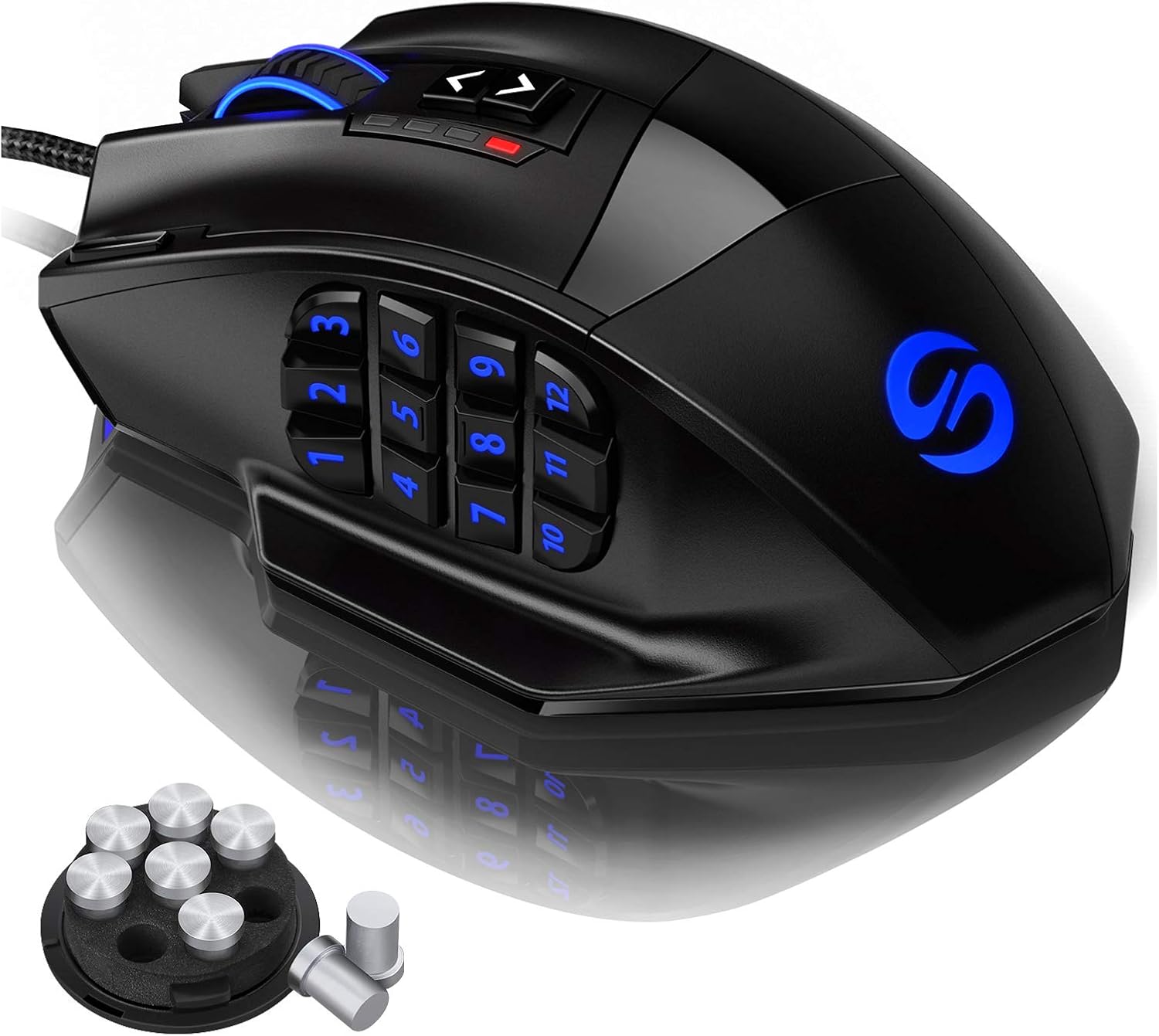 RGB Wireless MMO Gaming Mouse, 16,000 DPI, 16 Programmable Buttons, Pack of 2 G269828
