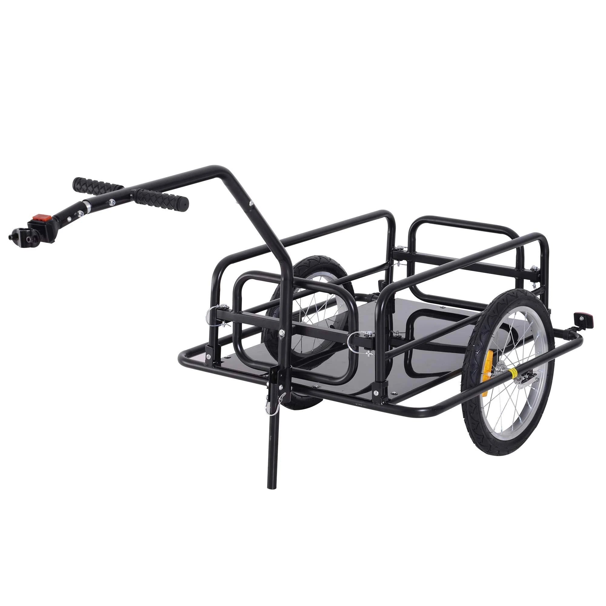 Folding Bike Cargo Trailer Cart with Seat Post Hitch W982454