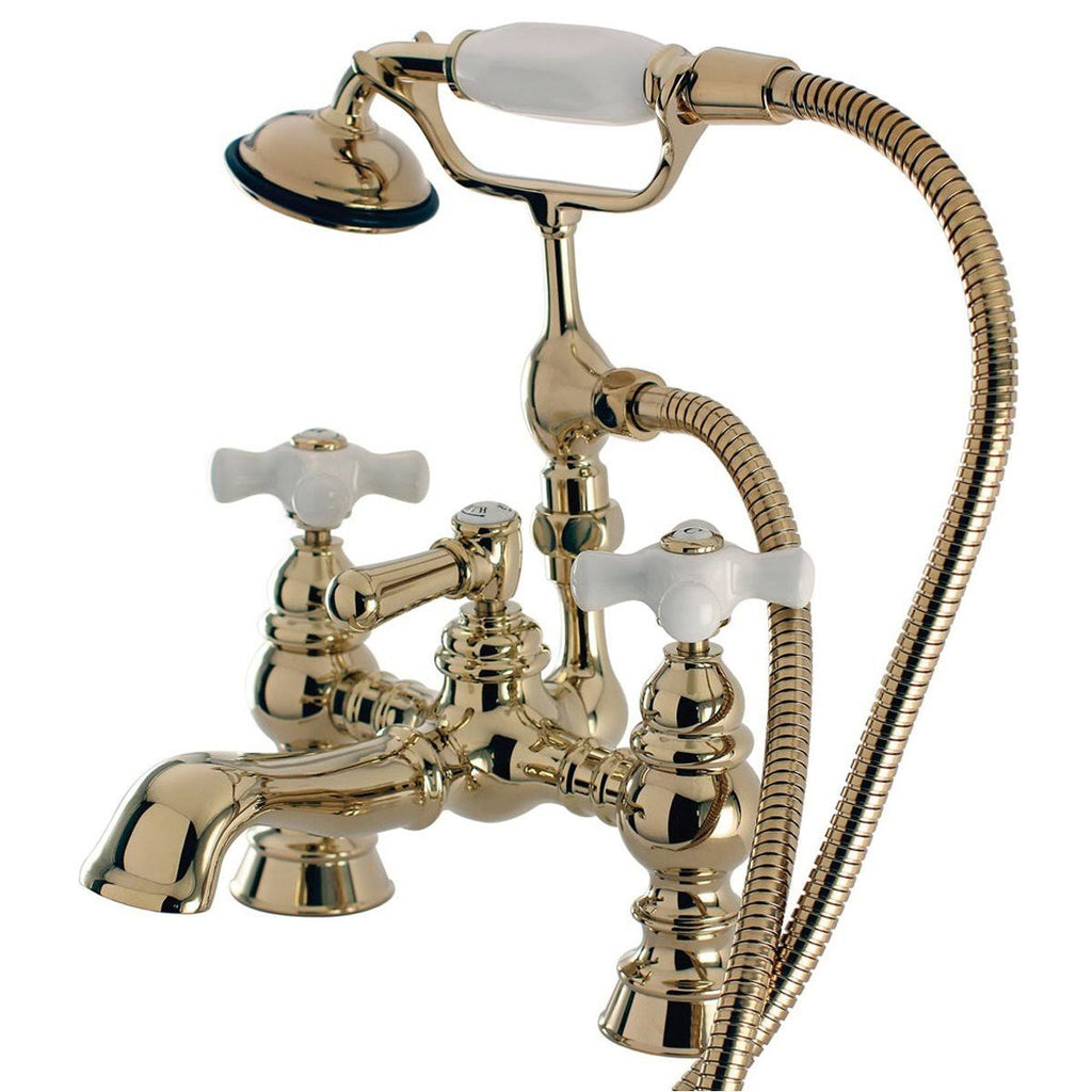 Vintage Deck Mount Clawfoot Tub Filler with Hand Shower B535