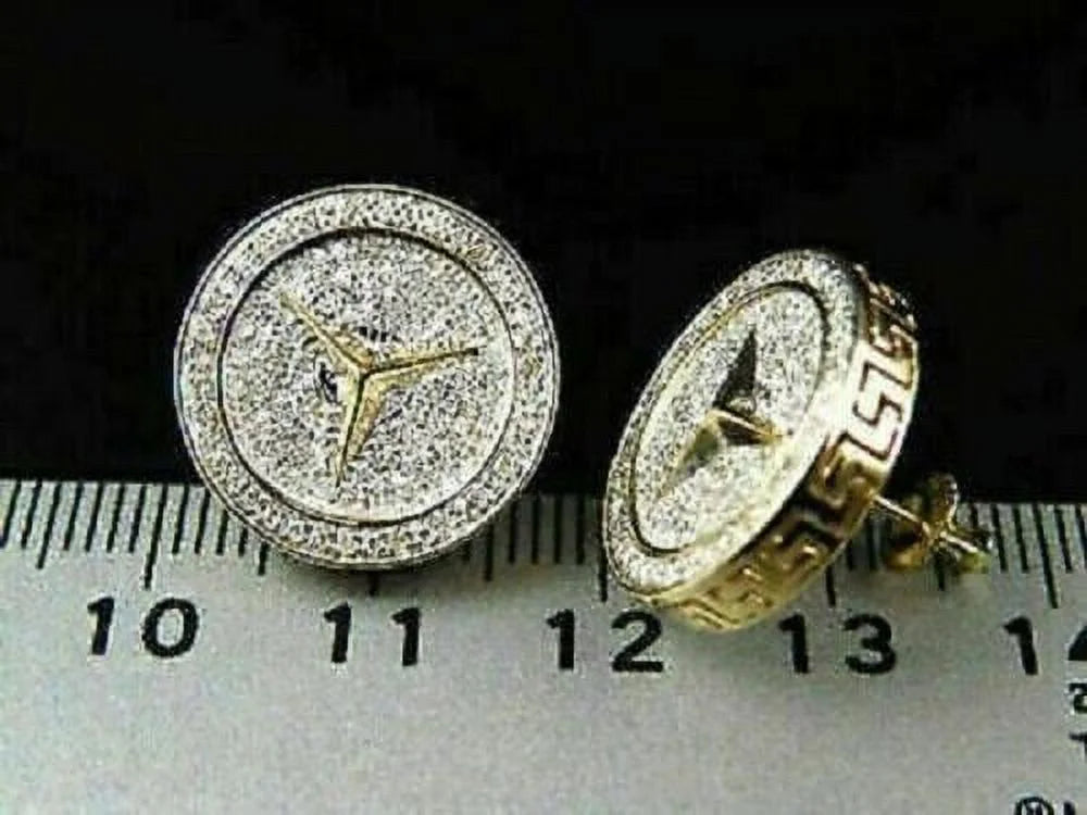 2Ct Round Cut Lab Created Diamond Cluster Stud Earrings 925 Sterling Silver K98517