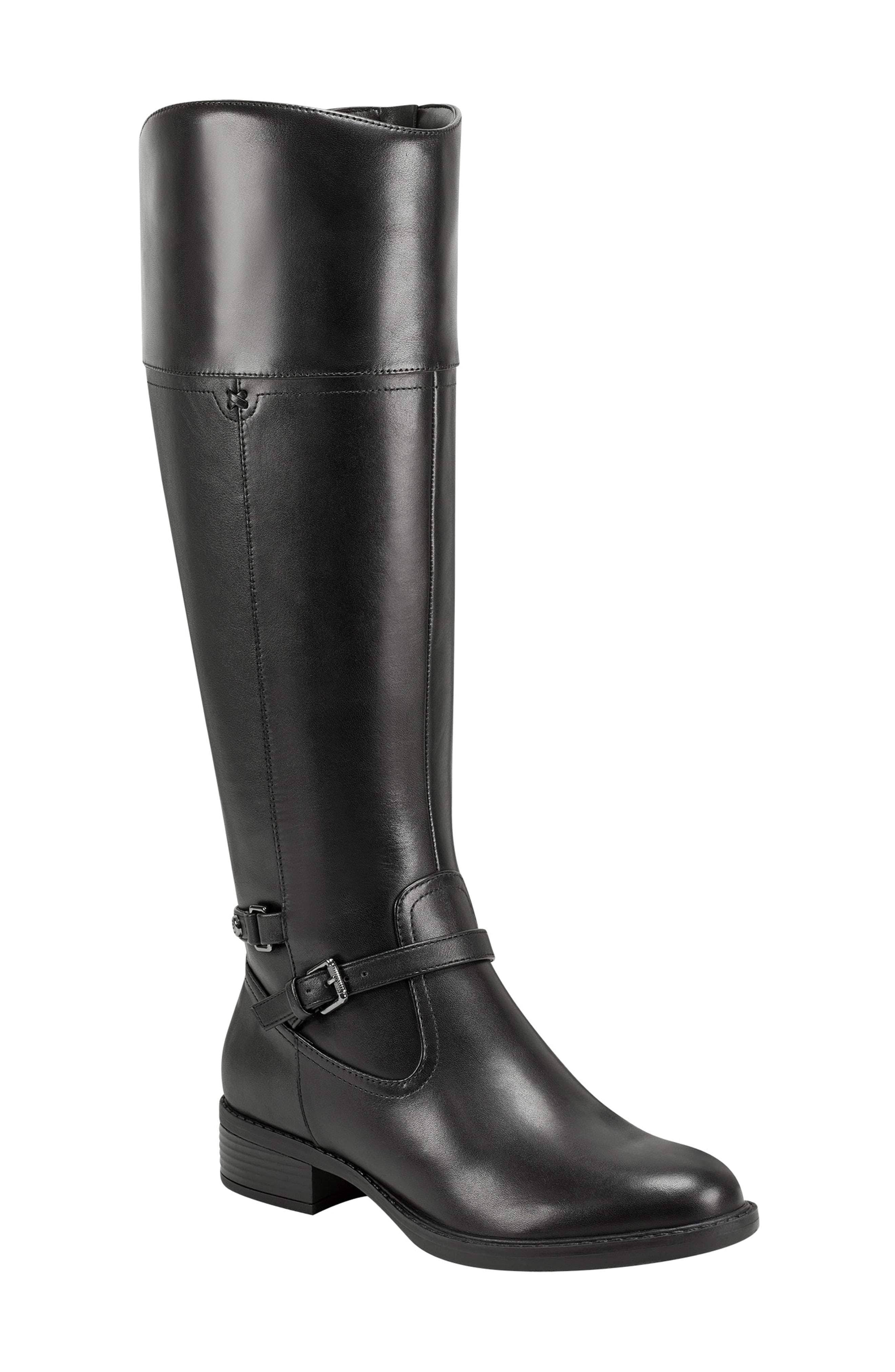 Black Wide Calf Shoes H4246