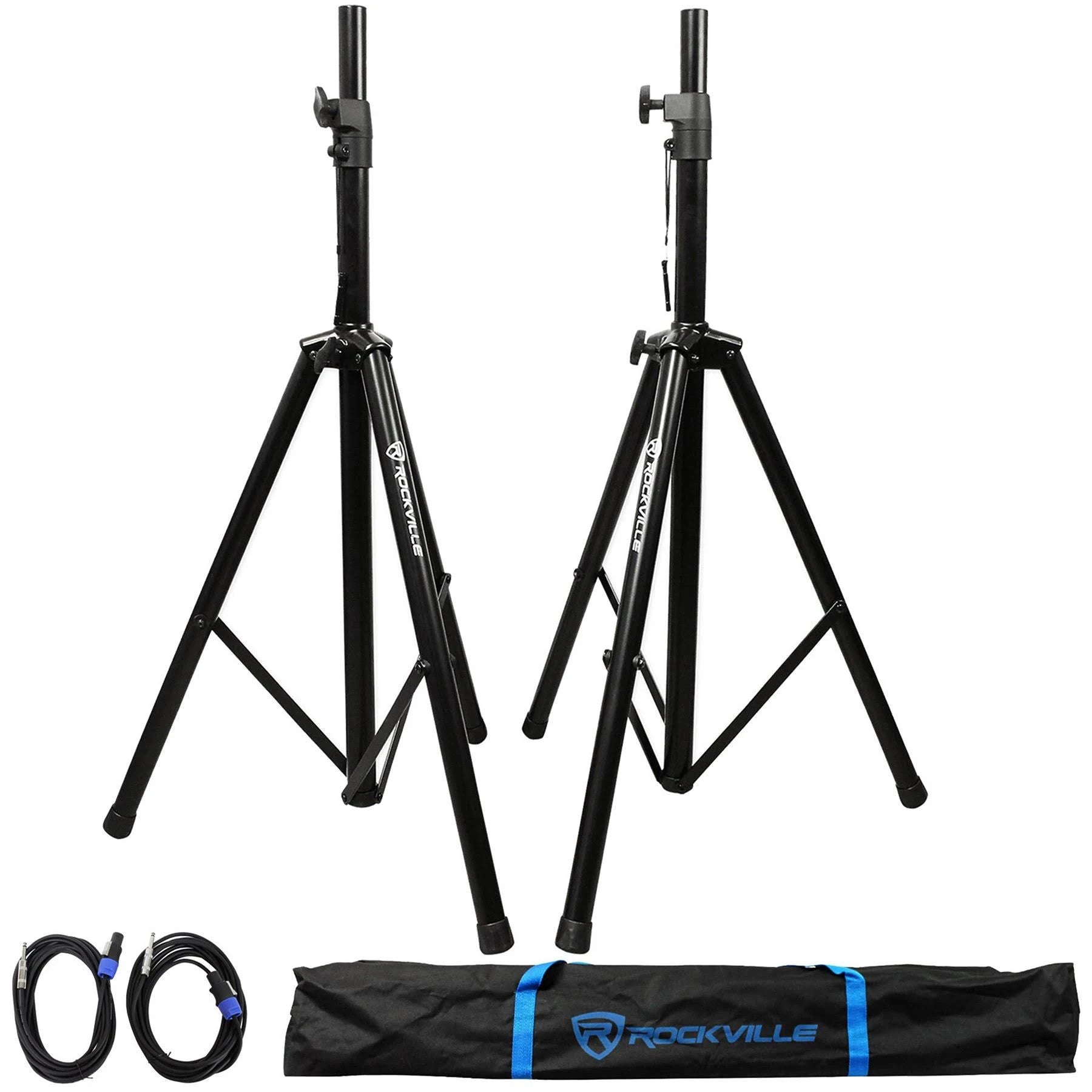 12 3-Way 1000W 4-Ohm Passive DJ Speakers with Stands, Cables, Bag K64990