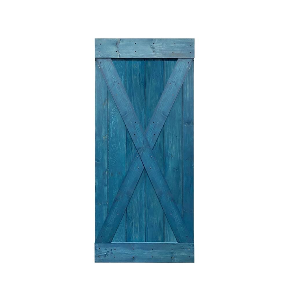 Solid Knotty Pine Wood Interior Sliding Barn Door Slab F328666
