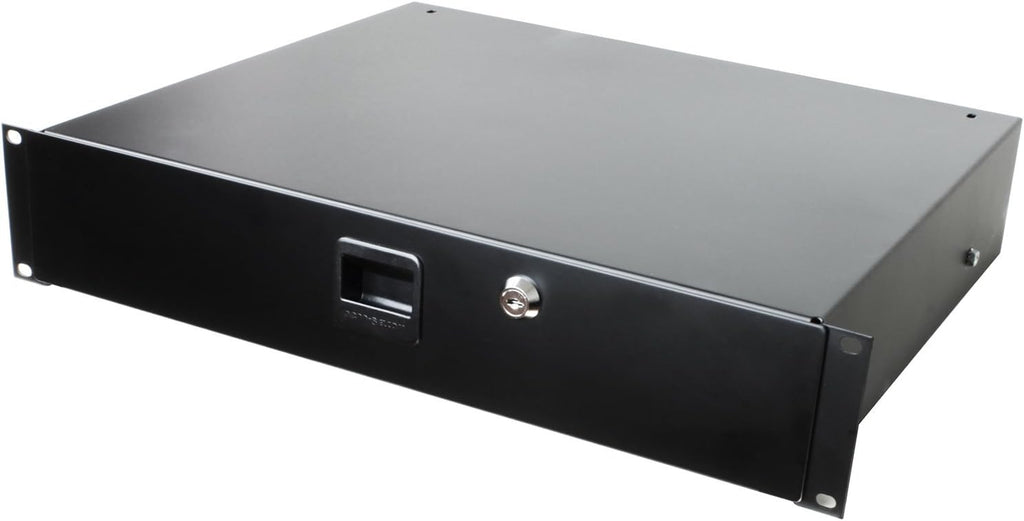 Standard Sliding Steel Rack Drawer 2U with Slam Latch & Key Lock K727