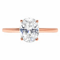 18K Rose Gold Oval Cut Diamond Engagement Ring size 3.5 N9968