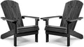 Grey Plastic Adirondack Chairs Set of 2 R85982