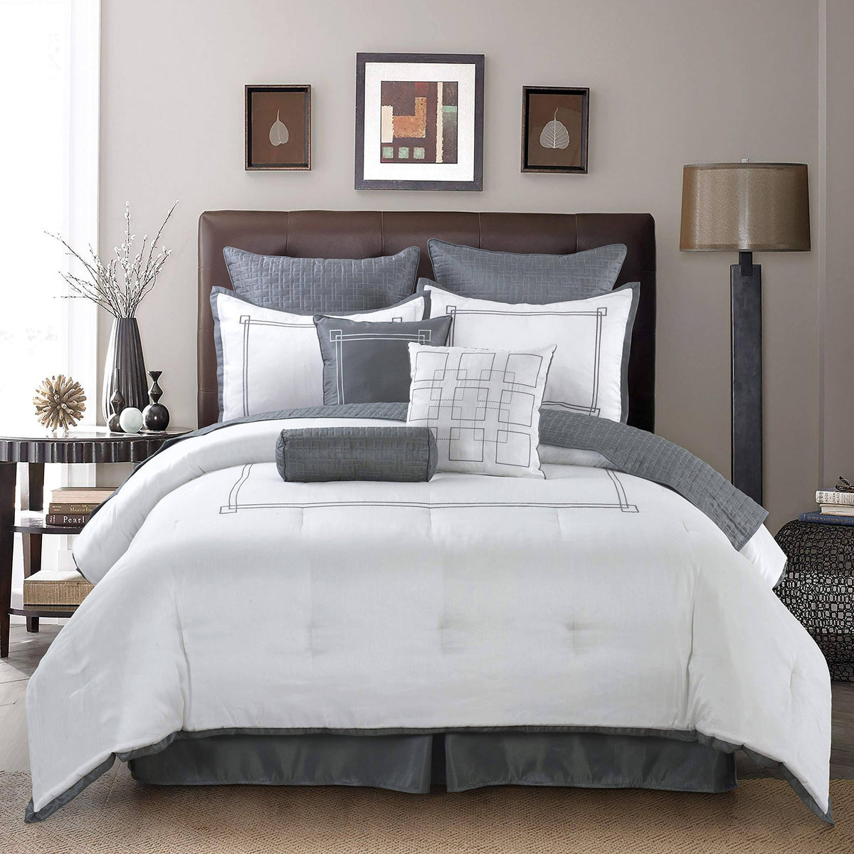 White & Gray 10pc Hotel Set S8527