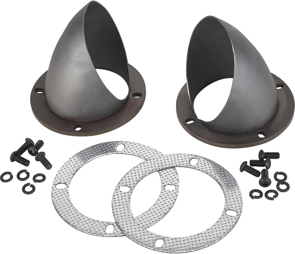 Plain Steel Finish Exhaust Headers, Pair C6489