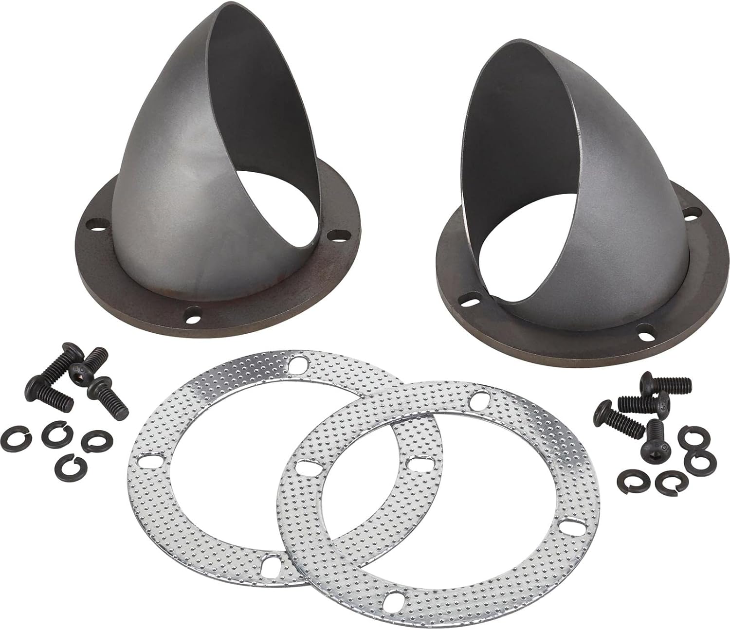Plain Steel Finish Exhaust Headers, Pair C6489
