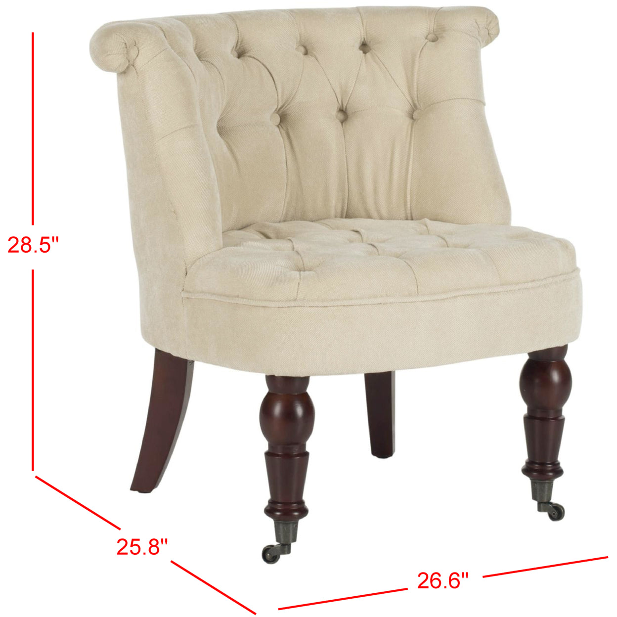 Tufted Chair Natural Cream R844824