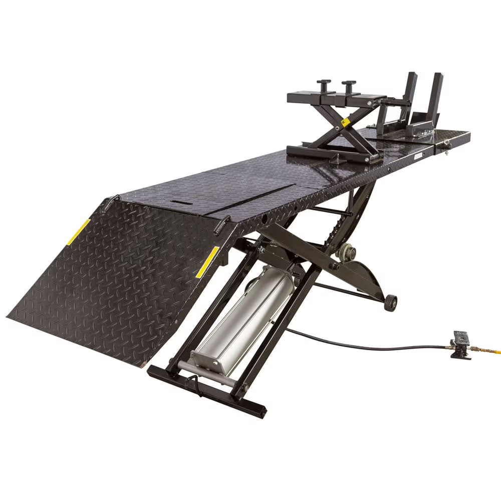 Extra-Long Motorcycle Lift Table with Center Jack O95540