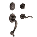 Distressed Oil-Rubbed Bronze Handleset with Classic Knob S936149