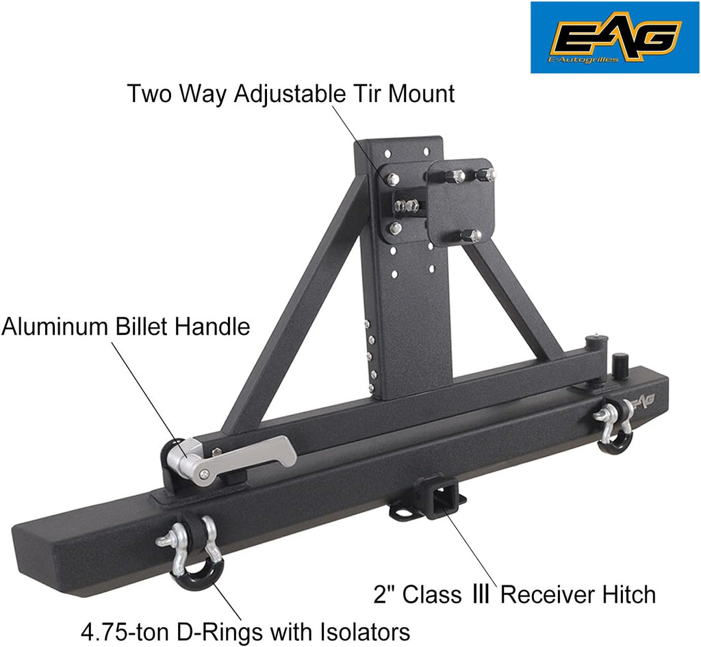 Front Winch Bumper and Rear Bumper with Assembled Tire Carrier T461448
