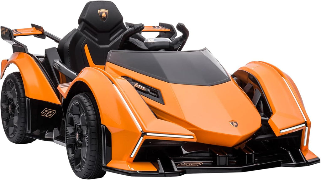Orange 12V Battery Powered Ride On Toy Car with Parent Remote Control M3130