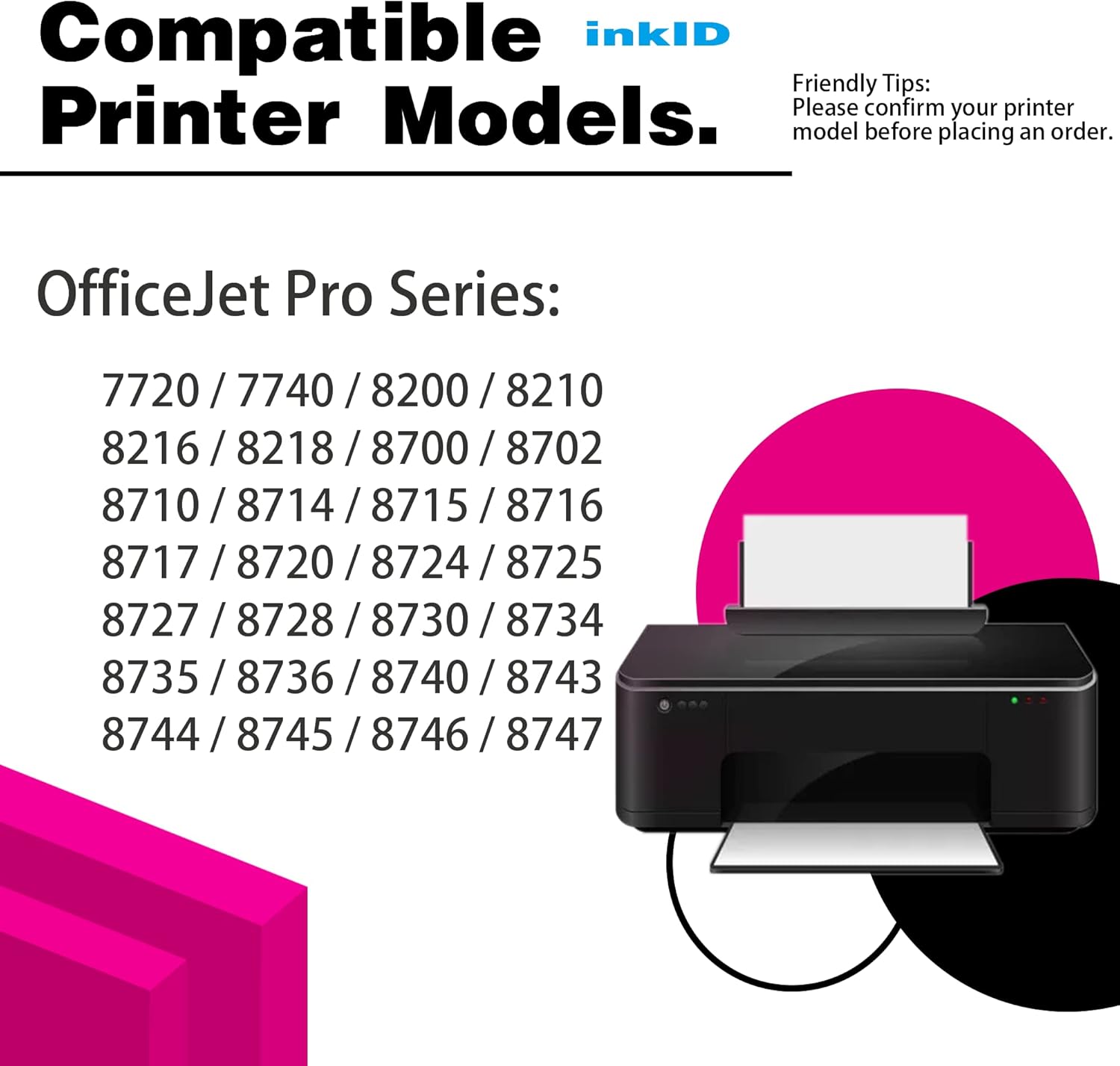 Compatible Ink Cartridges for HP 952 XL OfficeJet Pro Printers, 5-Pack U17527